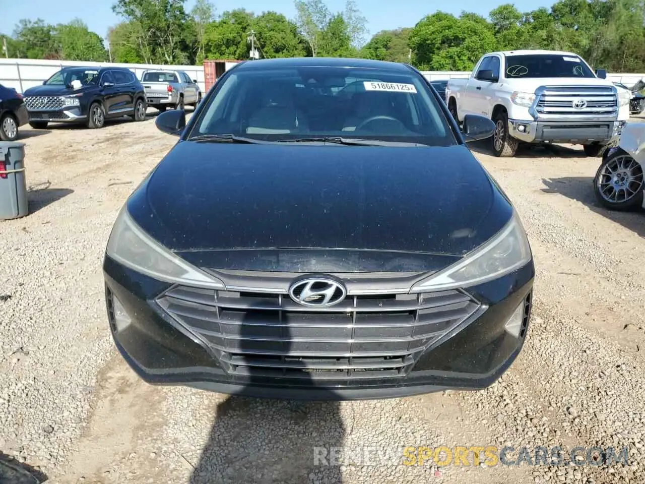 5 Photograph of a damaged car KMHD84LFXKU783949 HYUNDAI ELANTRA 2019