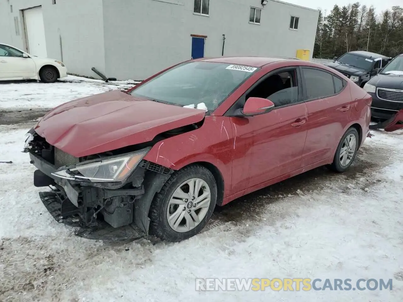 1 Photograph of a damaged car KMHD84LFXKU855765 HYUNDAI ELANTRA 2019