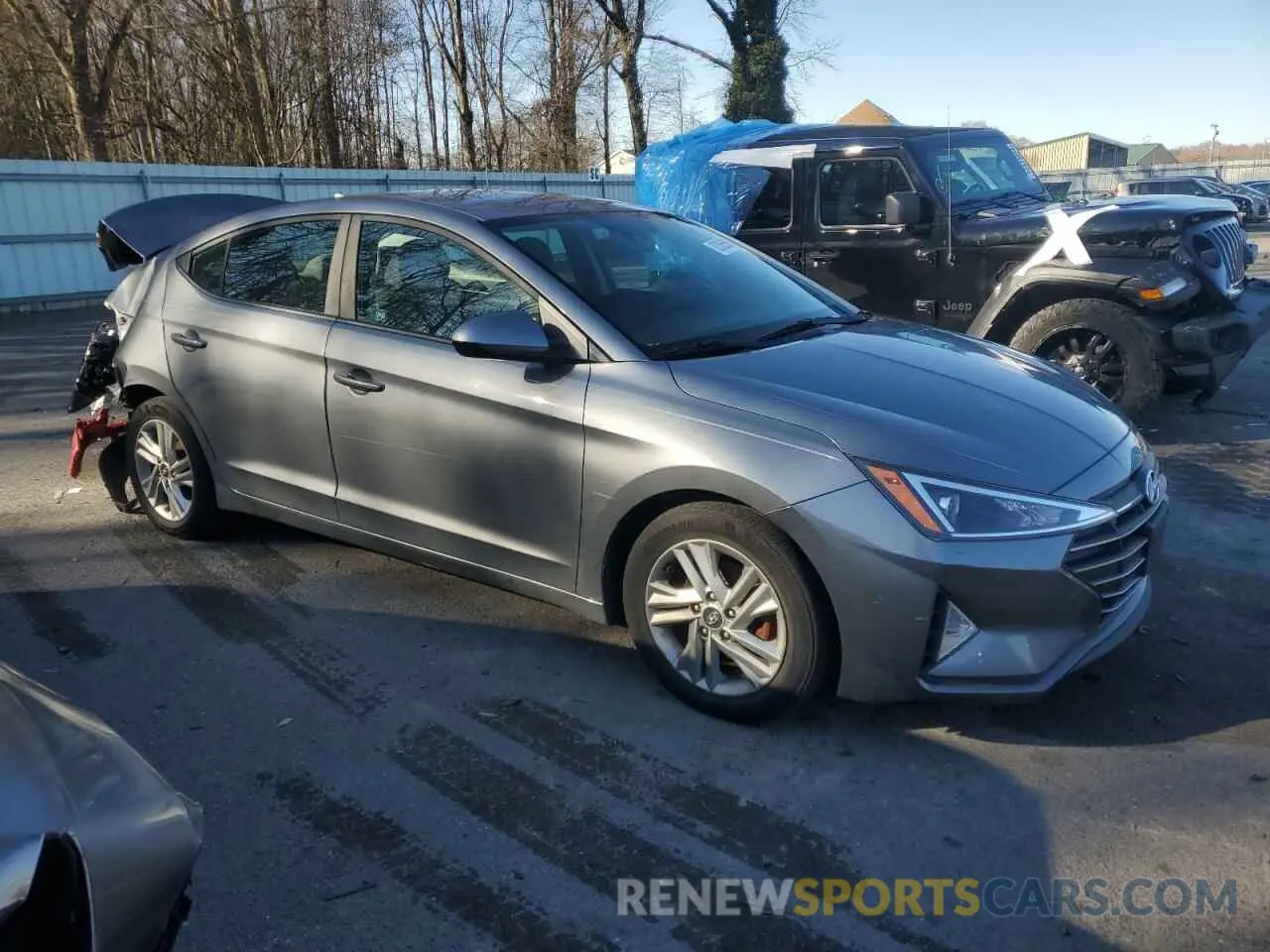 4 Photograph of a damaged car KMHD84LFXKU878138 HYUNDAI ELANTRA 2019