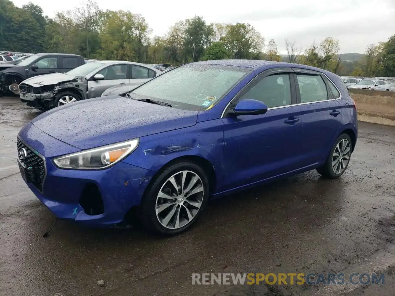 1 Photograph of a damaged car KMHH35LE3KU096972 HYUNDAI ELANTRA 2019