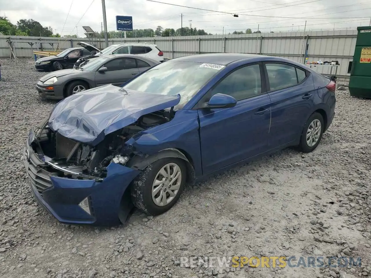 1 Photograph of a damaged car 5NPD74LF7LH593822 HYUNDAI ELANTRA 2020