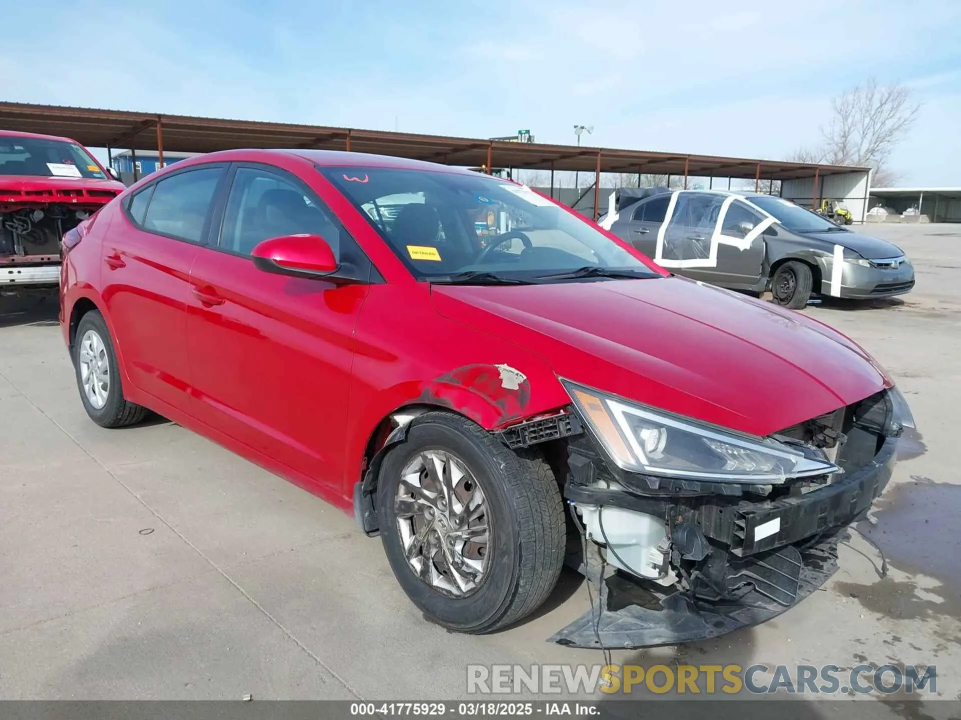 1 Photograph of a damaged car 5NPD74LF9LH550695 HYUNDAI ELANTRA 2020
