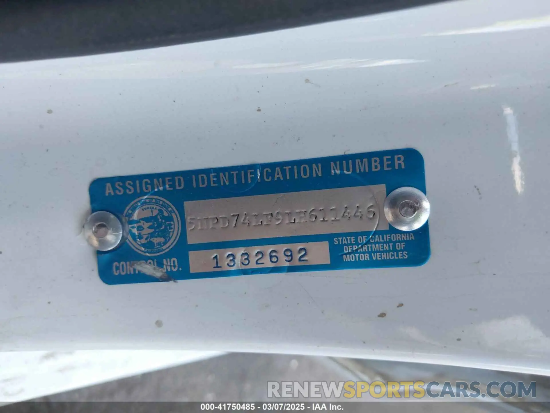 9 Photograph of a damaged car 5NPD74LF9LH611446 HYUNDAI ELANTRA 2020