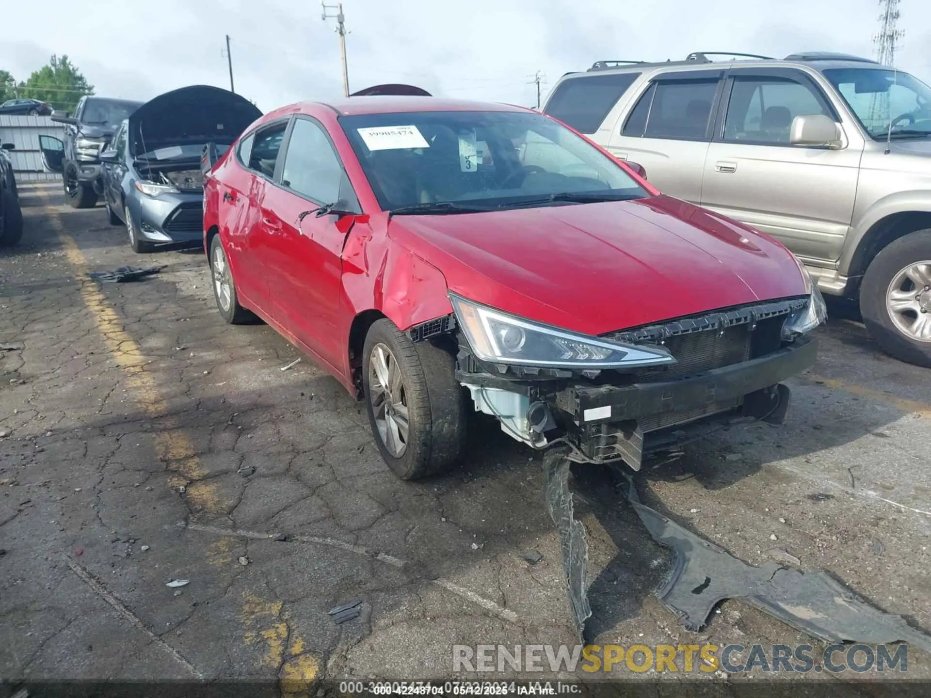 1 Photograph of a damaged car 5NPD84LF0LH524709 HYUNDAI ELANTRA 2020