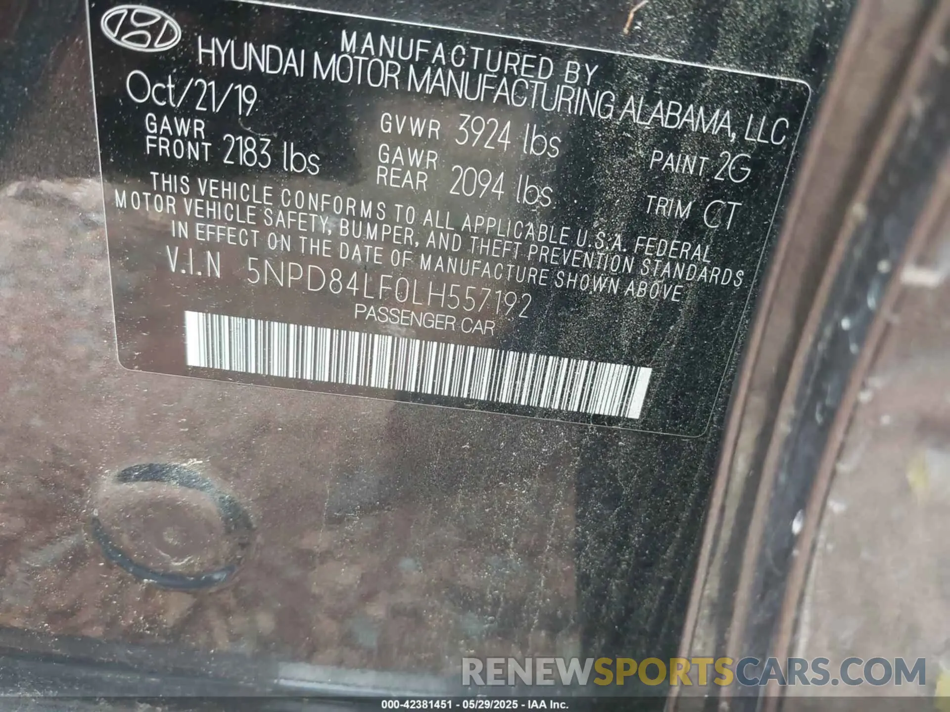 9 Photograph of a damaged car 5NPD84LF0LH557192 HYUNDAI ELANTRA 2020