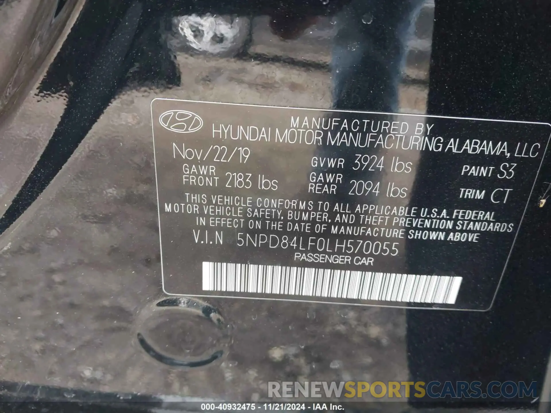 9 Photograph of a damaged car 5NPD84LF0LH570055 HYUNDAI ELANTRA 2020