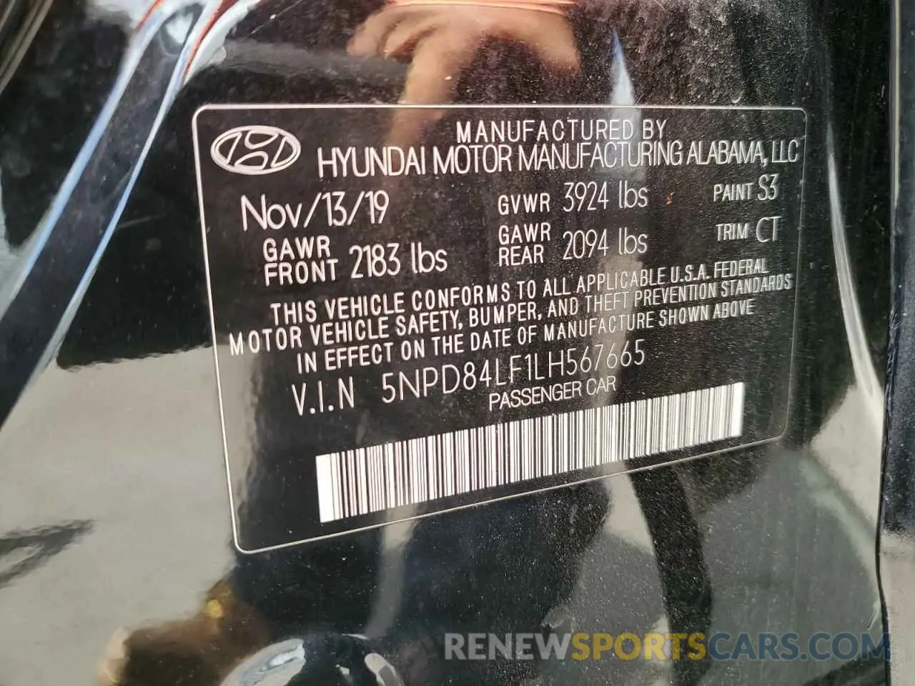 12 Photograph of a damaged car 5NPD84LF1LH567665 HYUNDAI ELANTRA 2020