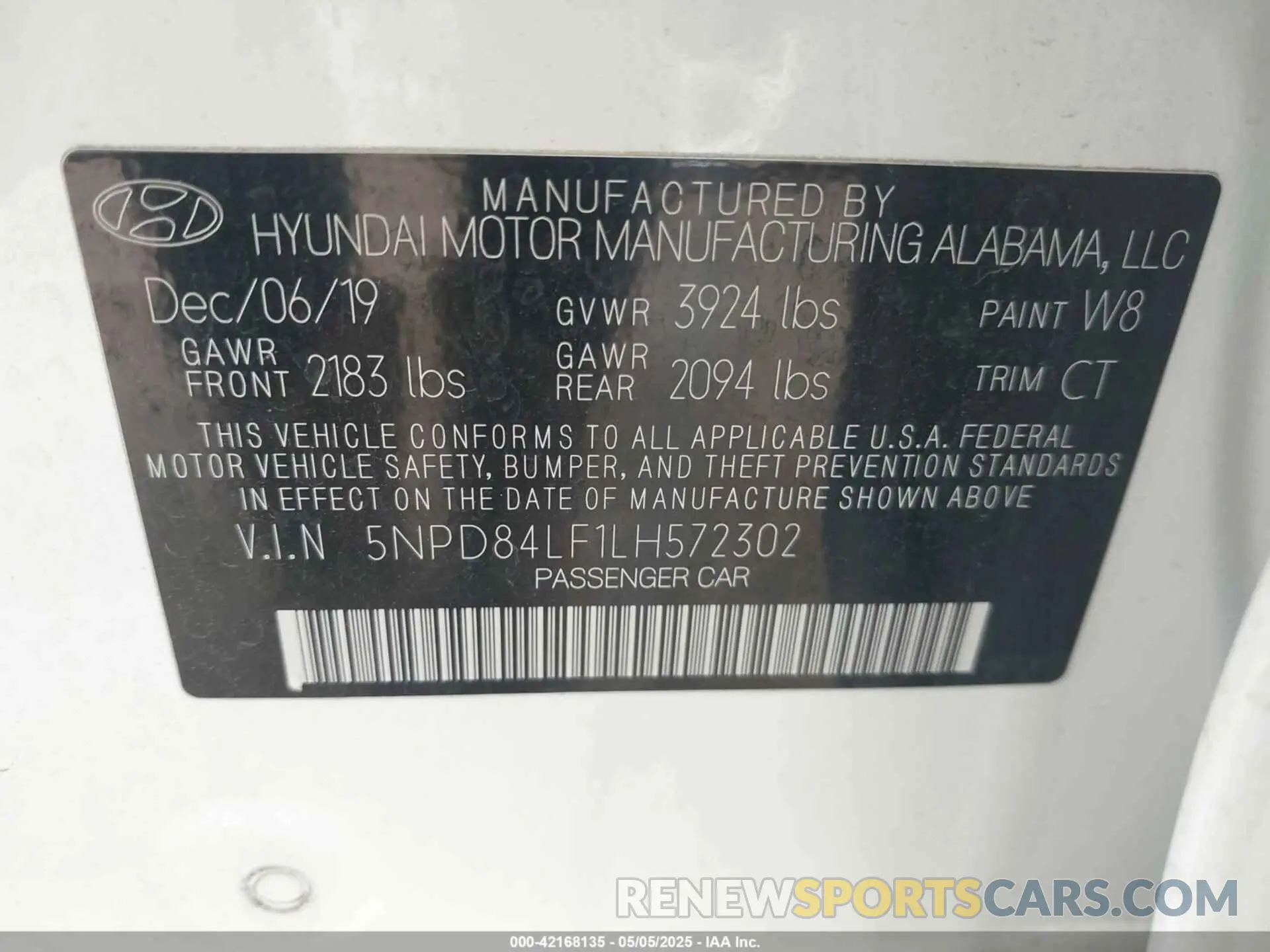 9 Photograph of a damaged car 5NPD84LF1LH572302 HYUNDAI ELANTRA 2020