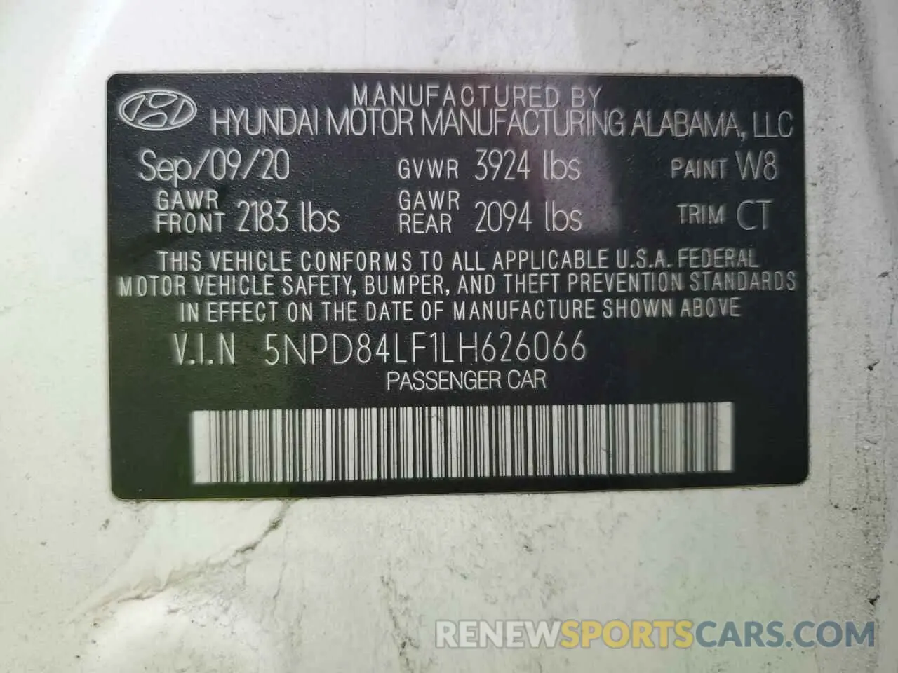 15 Photograph of a damaged car 5NPD84LF1LH626066 HYUNDAI ELANTRA 2020