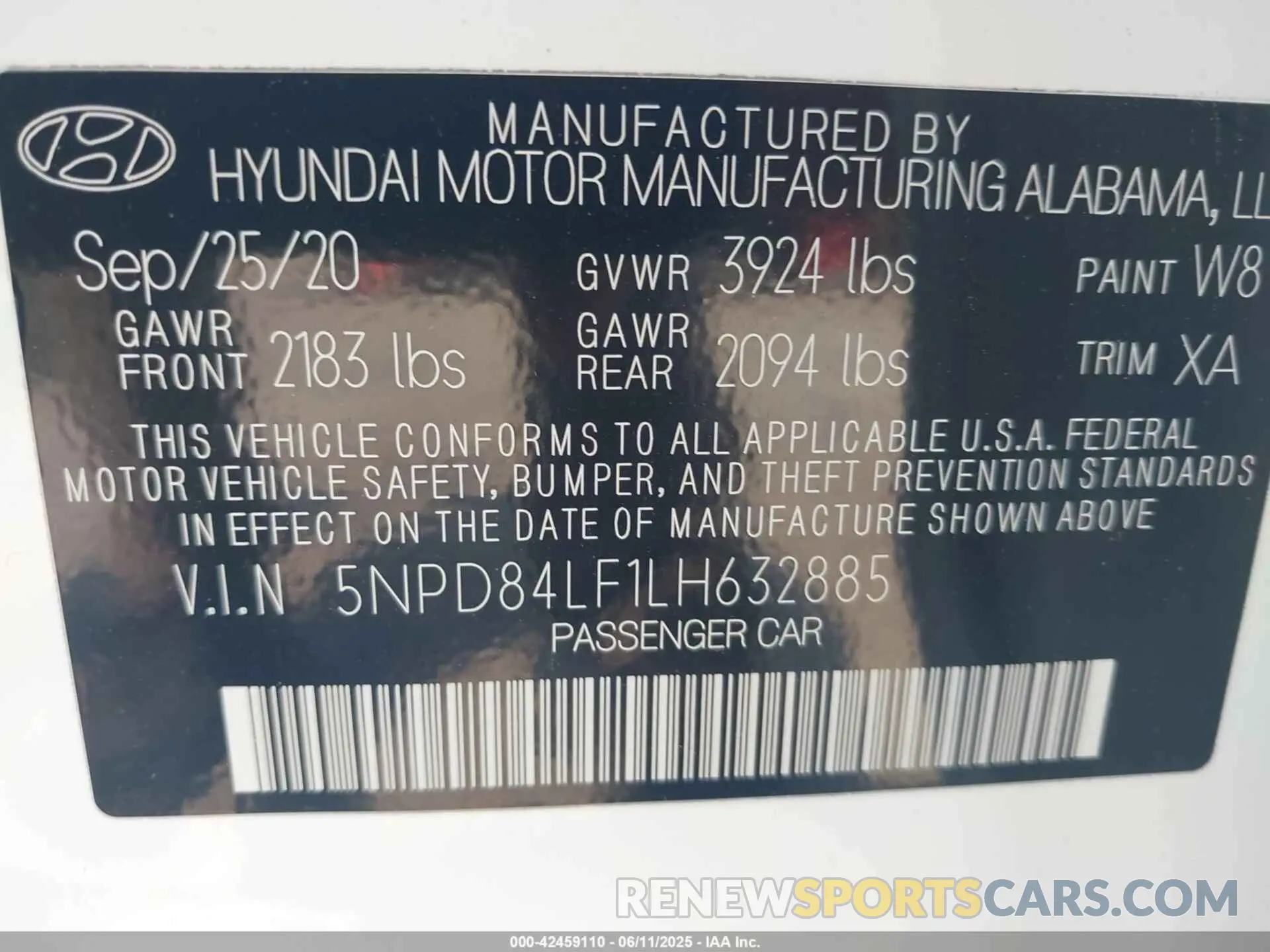 9 Photograph of a damaged car 5NPD84LF1LH632885 HYUNDAI ELANTRA 2020