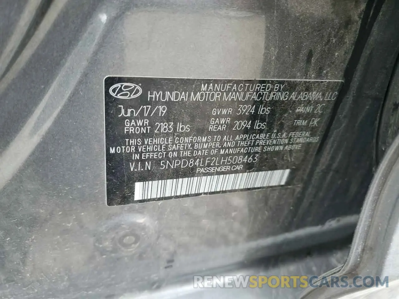 12 Photograph of a damaged car 5NPD84LF2LH508463 HYUNDAI ELANTRA 2020