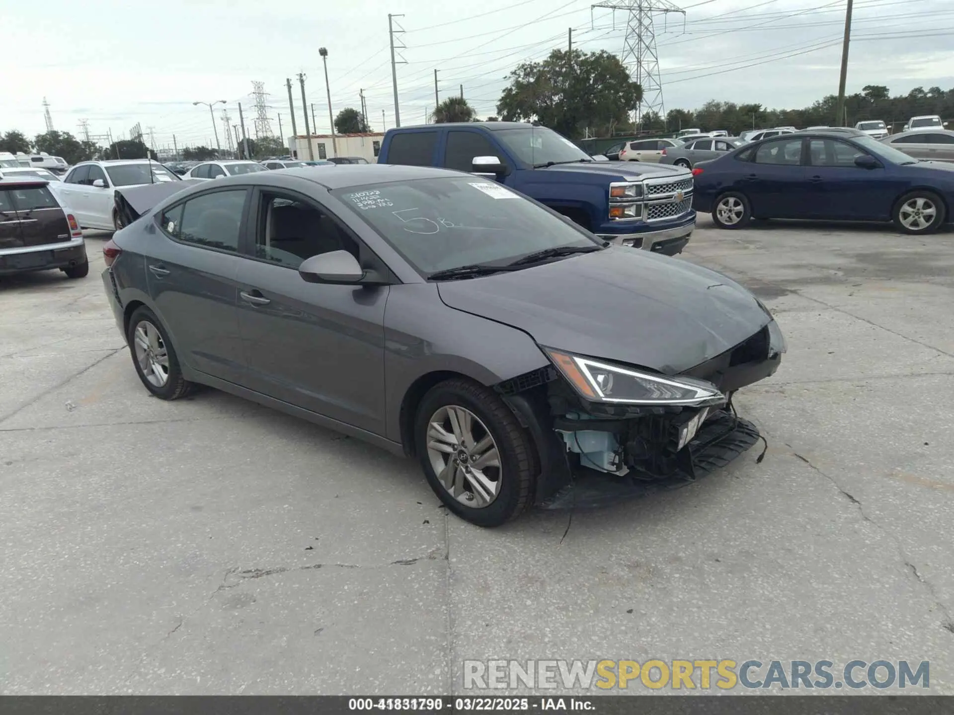 1 Photograph of a damaged car 5NPD84LF2LH513873 HYUNDAI ELANTRA 2020