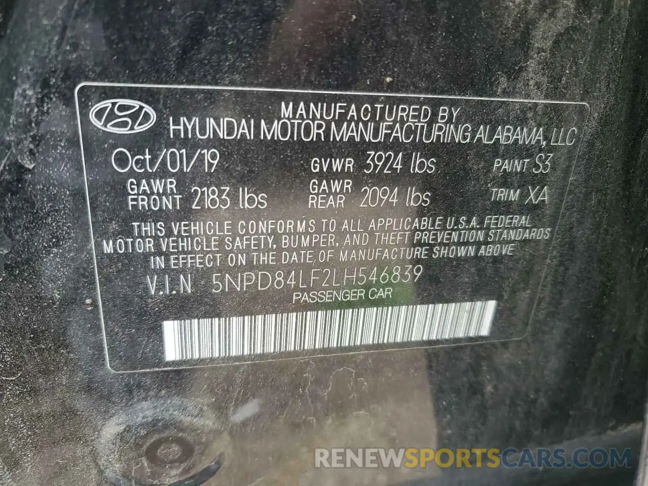 12 Photograph of a damaged car 5NPD84LF2LH546839 HYUNDAI ELANTRA 2020