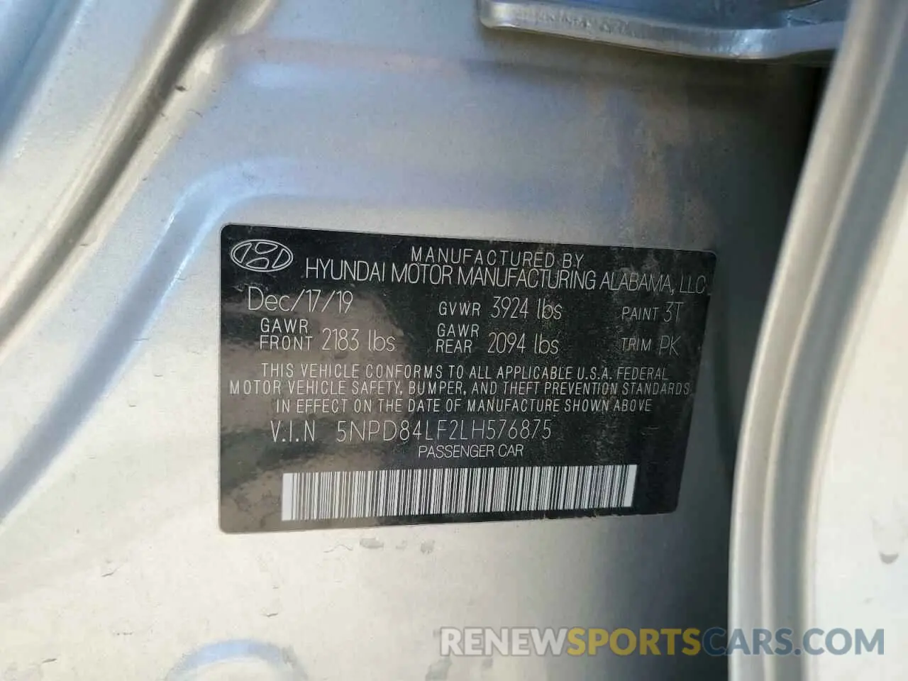 12 Photograph of a damaged car 5NPD84LF2LH576875 HYUNDAI ELANTRA 2020