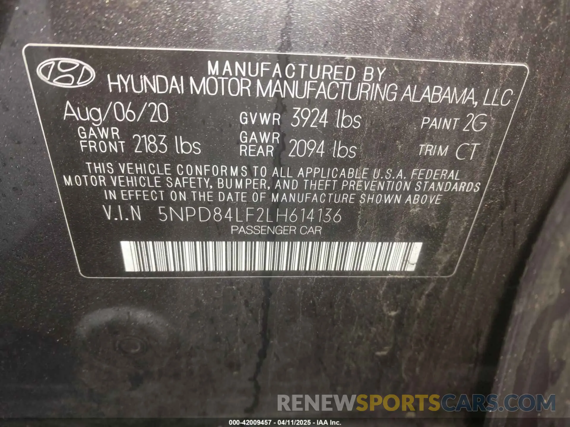 9 Photograph of a damaged car 5NPD84LF2LH614136 HYUNDAI ELANTRA 2020