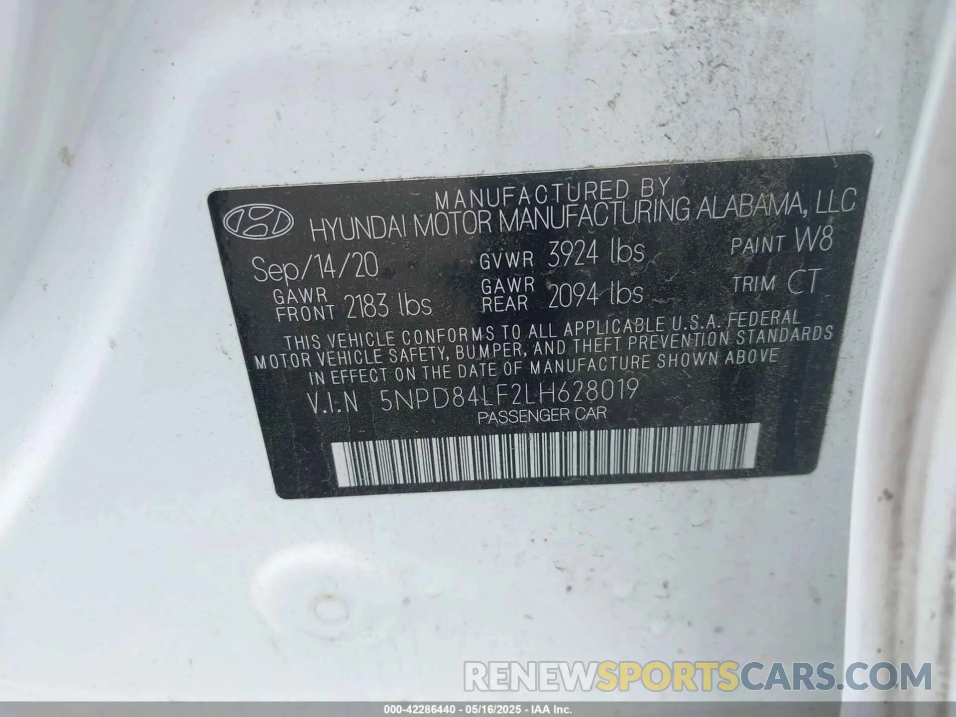 9 Photograph of a damaged car 5NPD84LF2LH628019 HYUNDAI ELANTRA 2020