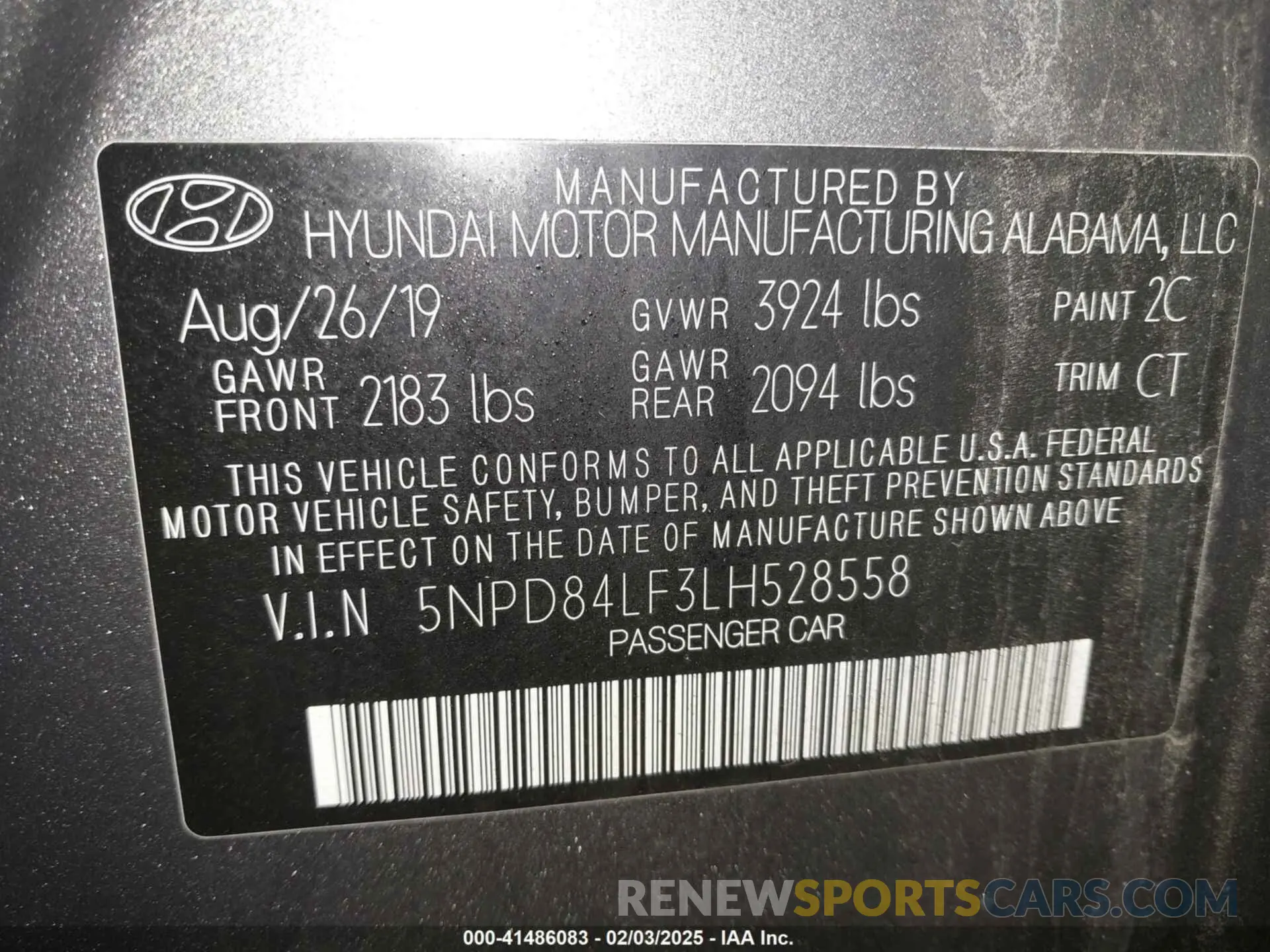 9 Photograph of a damaged car 5NPD84LF3LH528558 HYUNDAI ELANTRA 2020