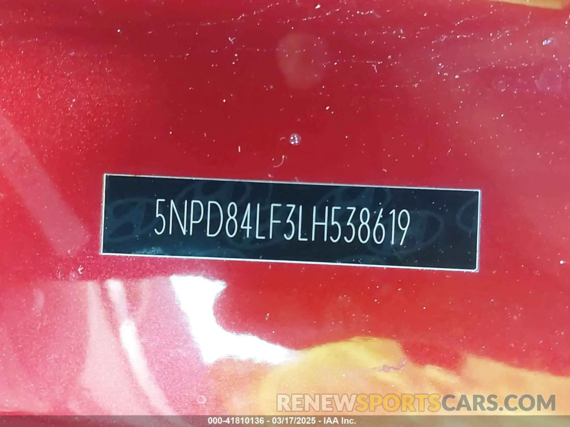 9 Photograph of a damaged car 5NPD84LF3LH538619 HYUNDAI ELANTRA 2020