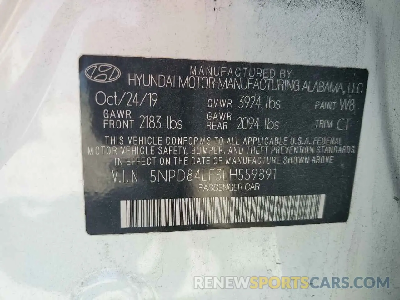 13 Photograph of a damaged car 5NPD84LF3LH559891 HYUNDAI ELANTRA 2020