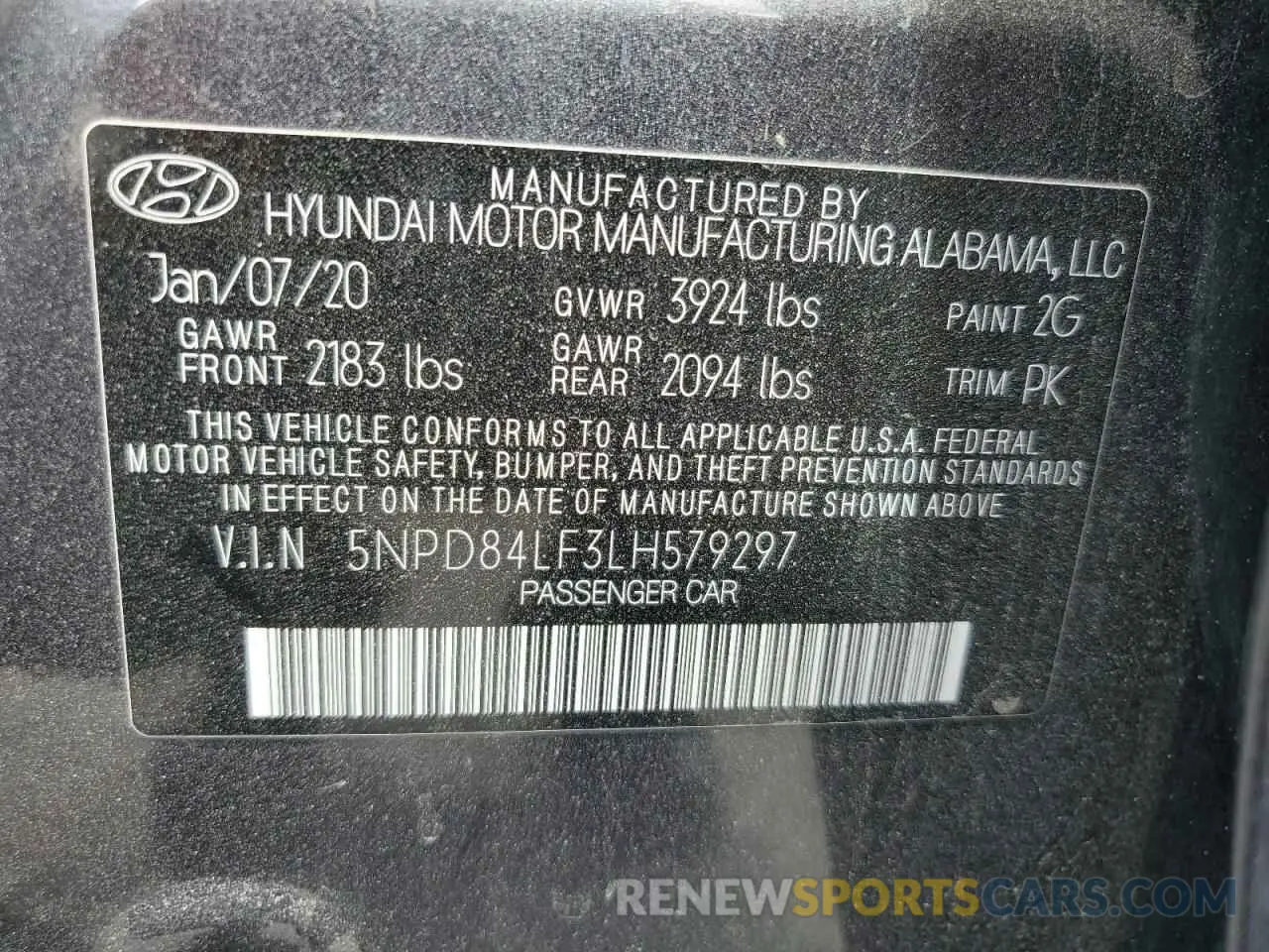 12 Photograph of a damaged car 5NPD84LF3LH579297 HYUNDAI ELANTRA 2020