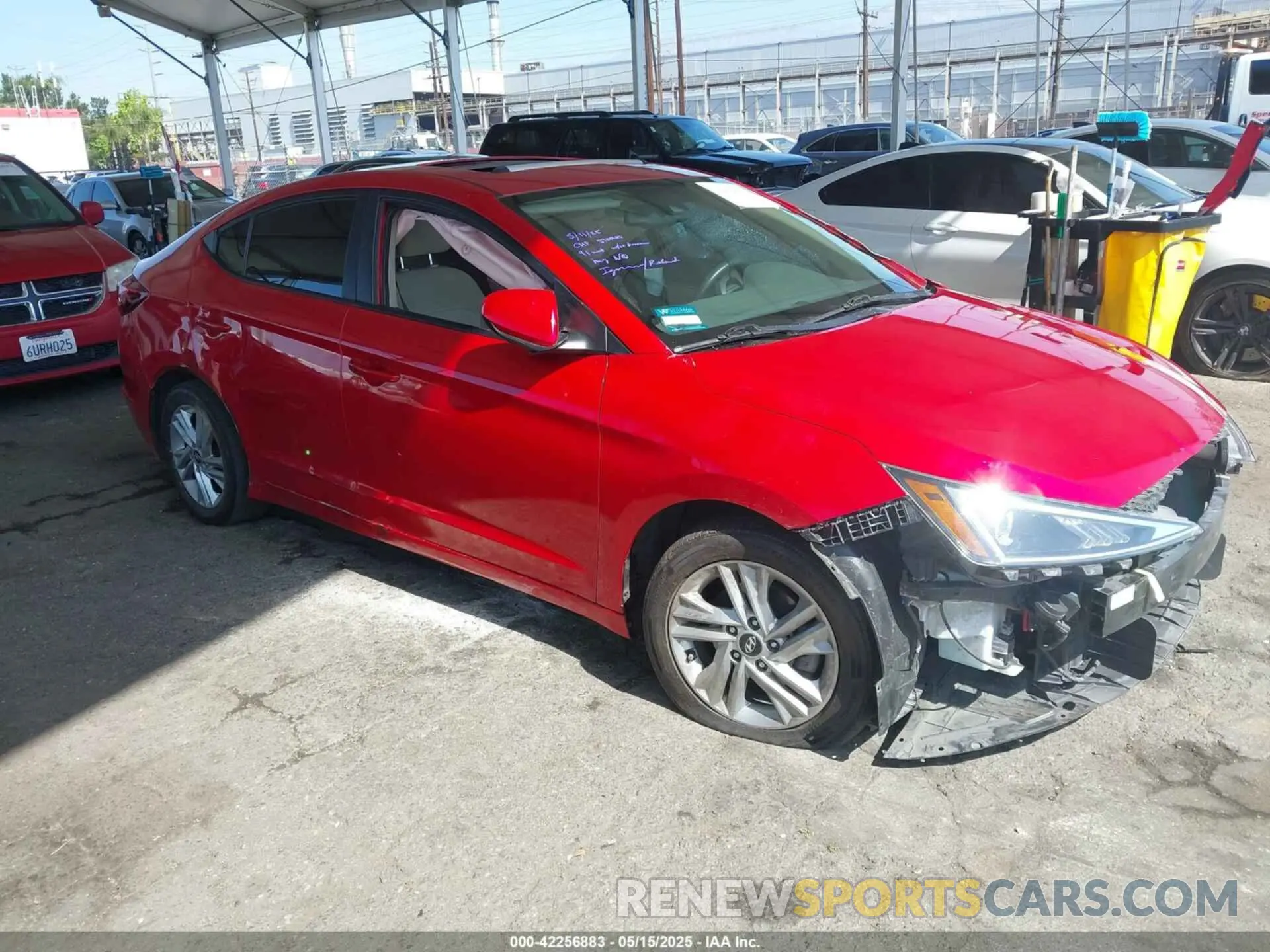 1 Photograph of a damaged car 5NPD84LF3LH631009 HYUNDAI ELANTRA 2020