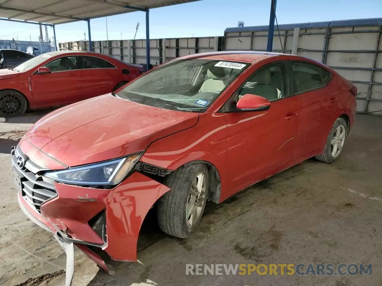 1 Photograph of a damaged car 5NPD84LF4LH493917 HYUNDAI ELANTRA 2020