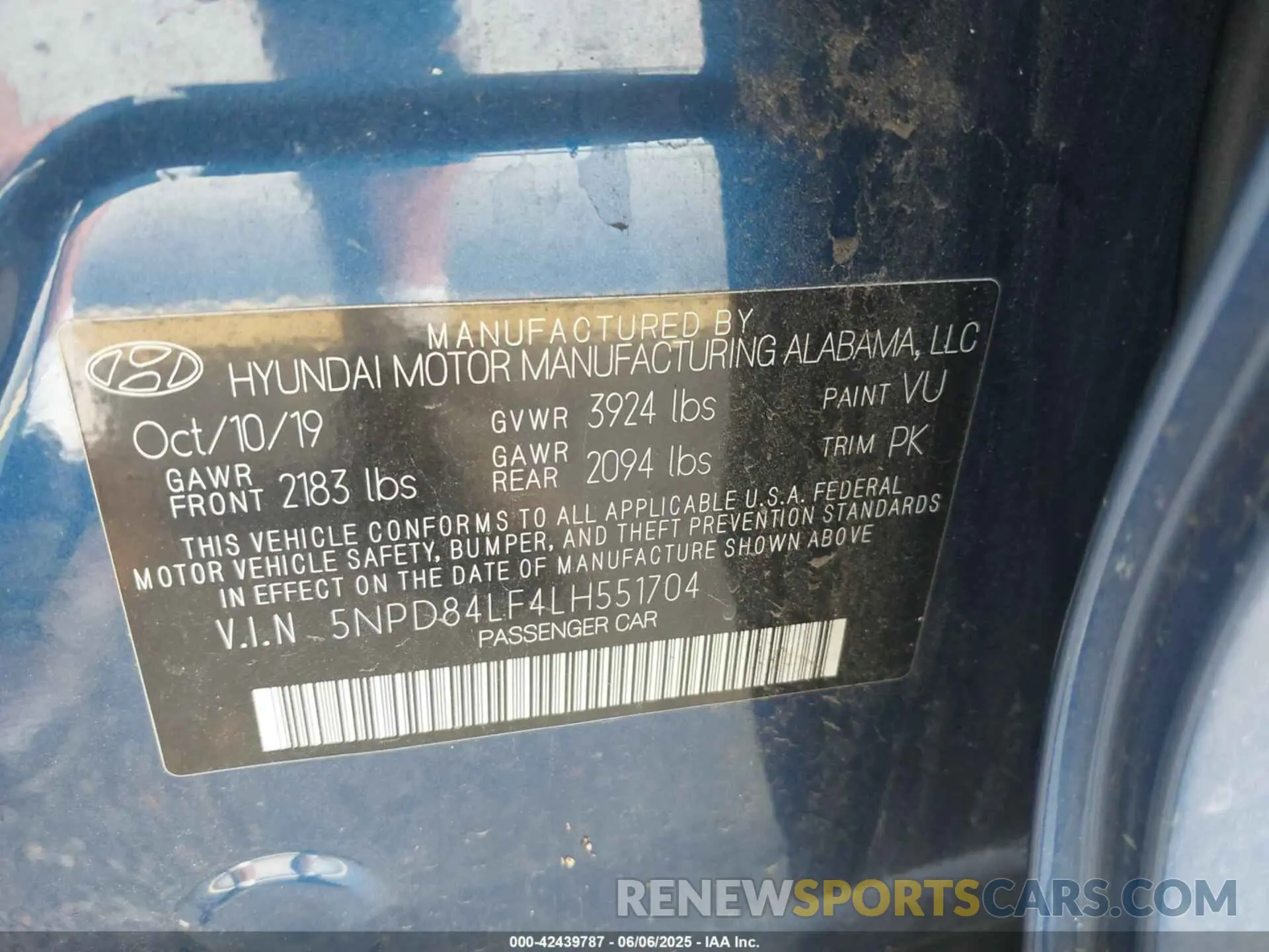 9 Photograph of a damaged car 5NPD84LF4LH551704 HYUNDAI ELANTRA 2020