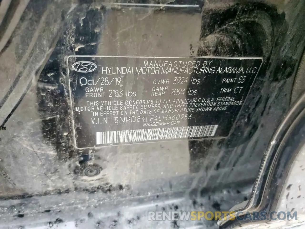 15 Photograph of a damaged car 5NPD84LF4LH560953 HYUNDAI ELANTRA 2020