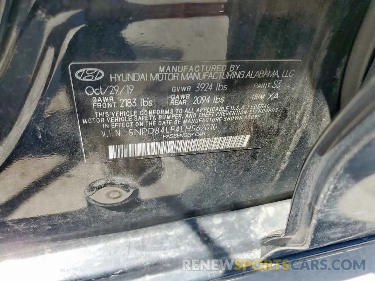 12 Photograph of a damaged car 5NPD84LF4LH562010 HYUNDAI ELANTRA 2020