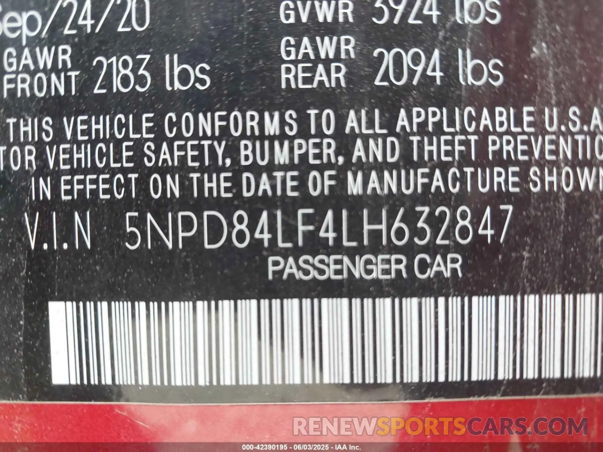 9 Photograph of a damaged car 5NPD84LF4LH632847 HYUNDAI ELANTRA 2020
