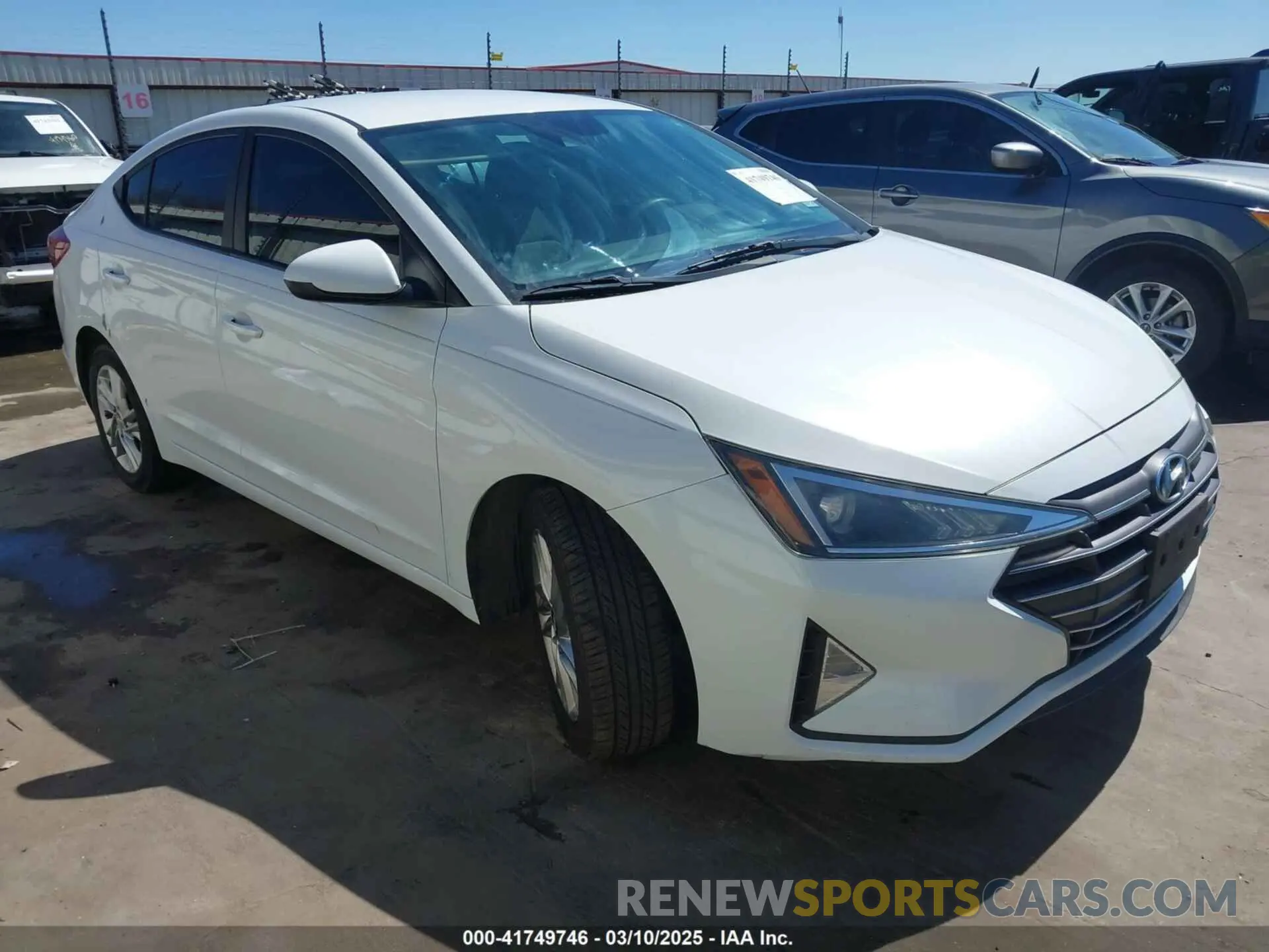 1 Photograph of a damaged car 5NPD84LF5LH505511 HYUNDAI ELANTRA 2020