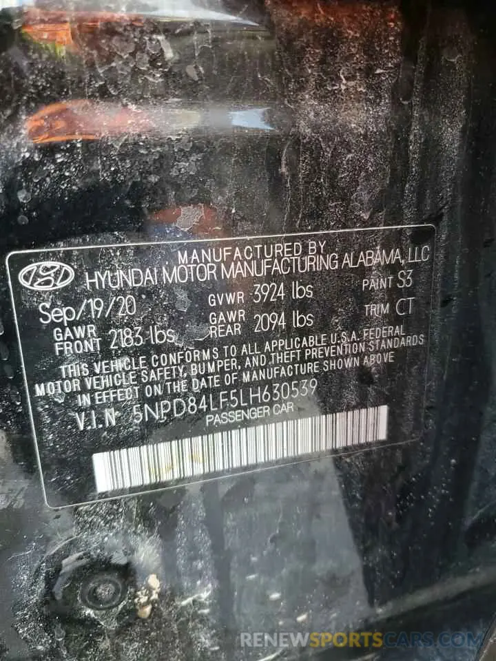 14 Photograph of a damaged car 5NPD84LF5LH630539 HYUNDAI ELANTRA 2020