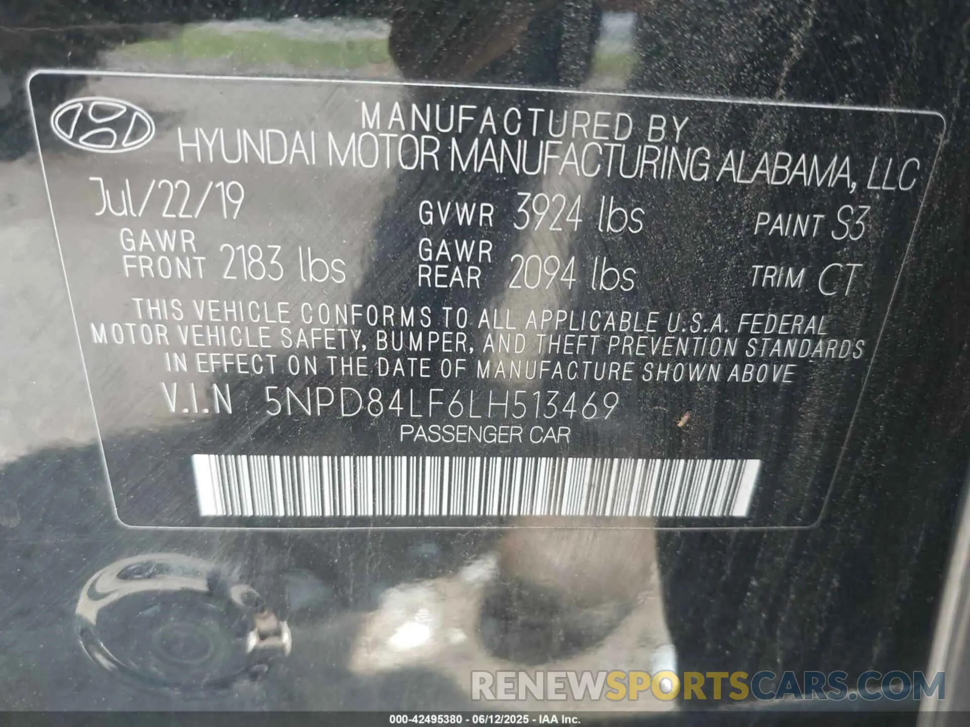 9 Photograph of a damaged car 5NPD84LF6LH513469 HYUNDAI ELANTRA 2020
