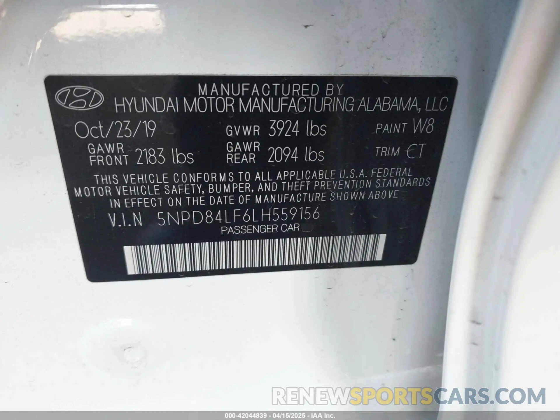 9 Photograph of a damaged car 5NPD84LF6LH559156 HYUNDAI ELANTRA 2020