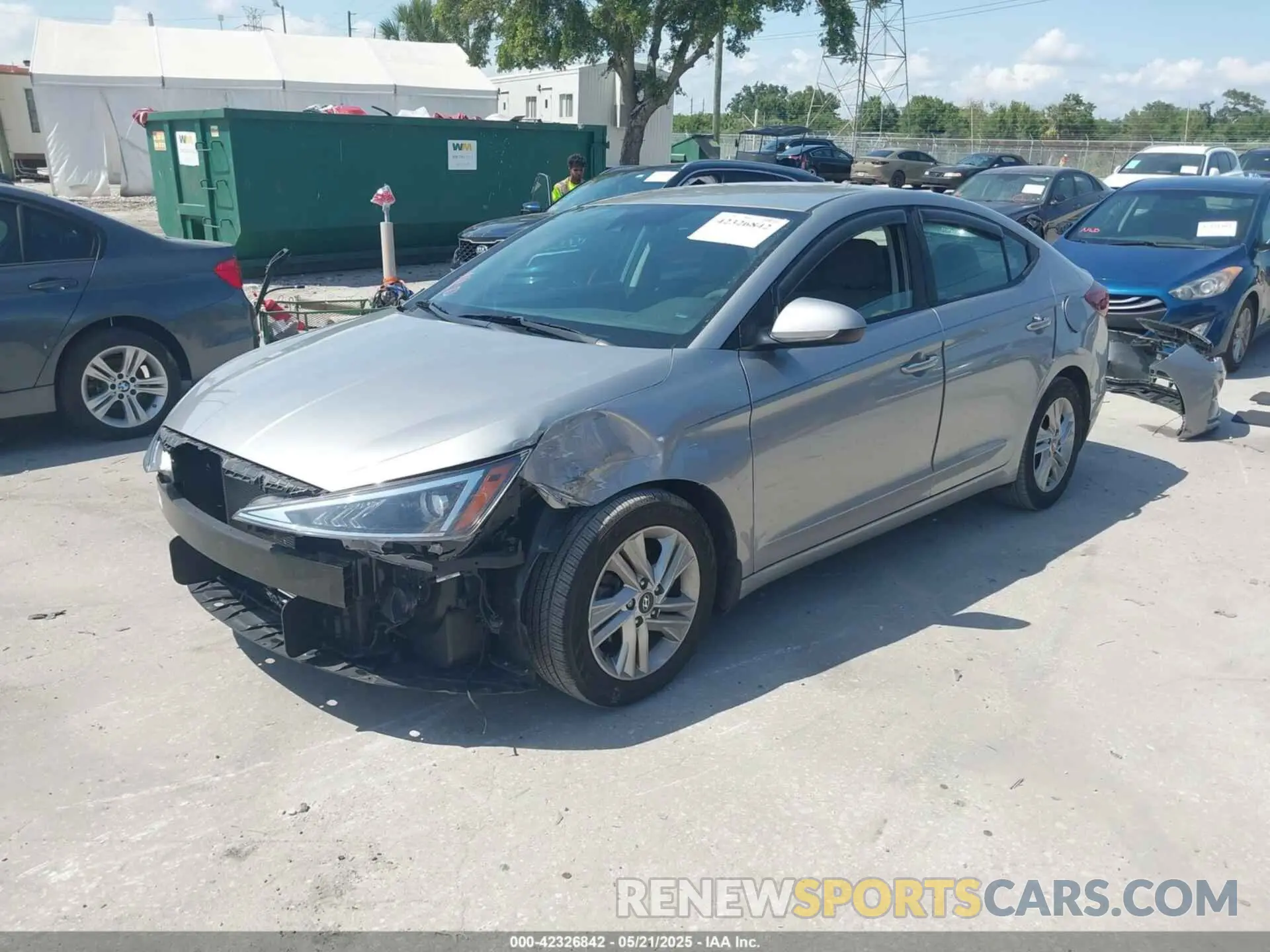 2 Photograph of a damaged car 5NPD84LF6LH601583 HYUNDAI ELANTRA 2020
