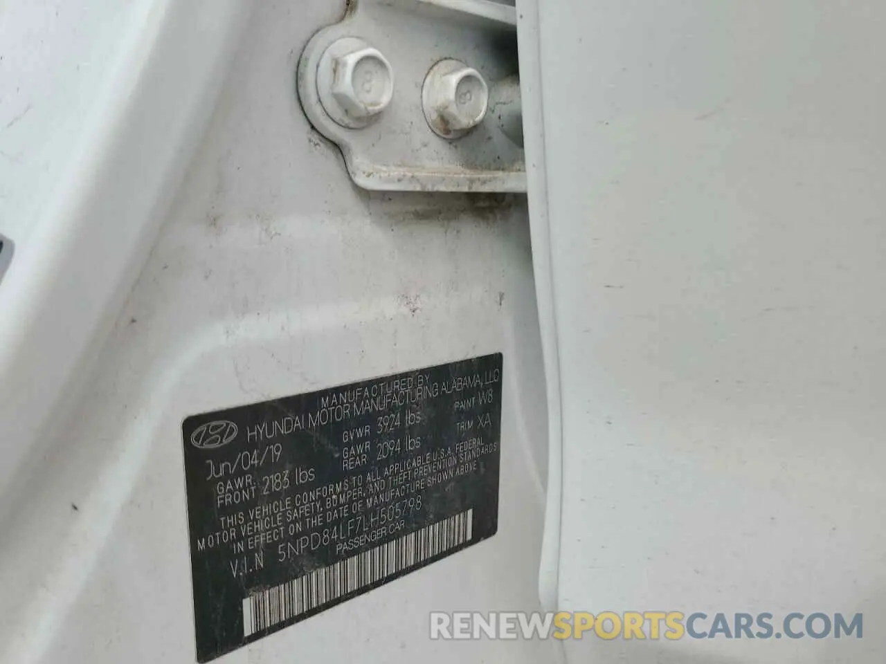 13 Photograph of a damaged car 5NPD84LF7LH505798 HYUNDAI ELANTRA 2020