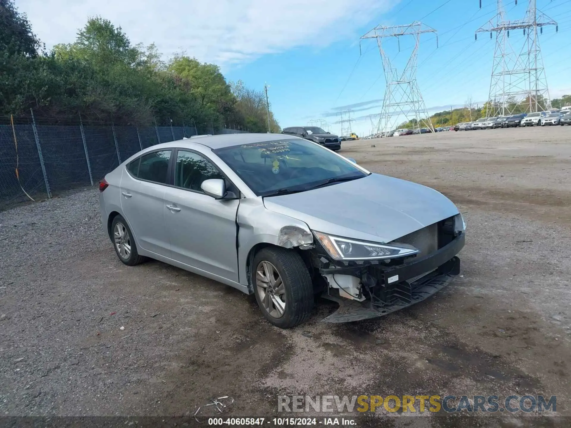 1 Photograph of a damaged car 5NPD84LF7LH523895 HYUNDAI ELANTRA 2020