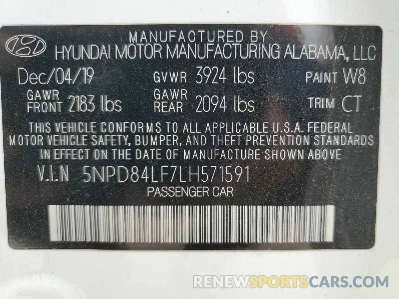 14 Photograph of a damaged car 5NPD84LF7LH571591 HYUNDAI ELANTRA 2020