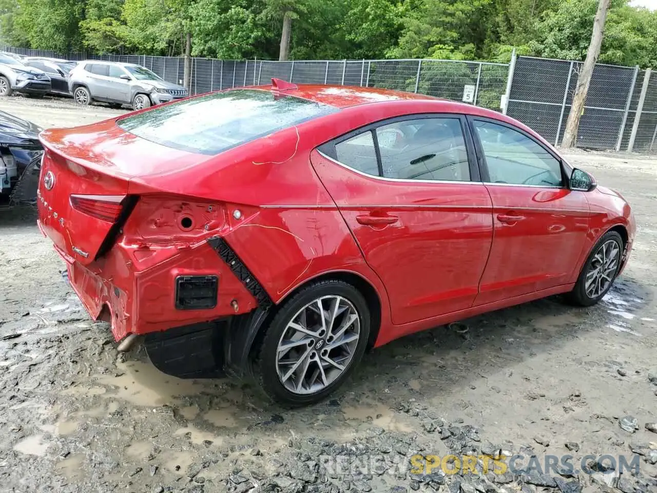 3 Photograph of a damaged car 5NPD84LF8LH603643 HYUNDAI ELANTRA 2020
