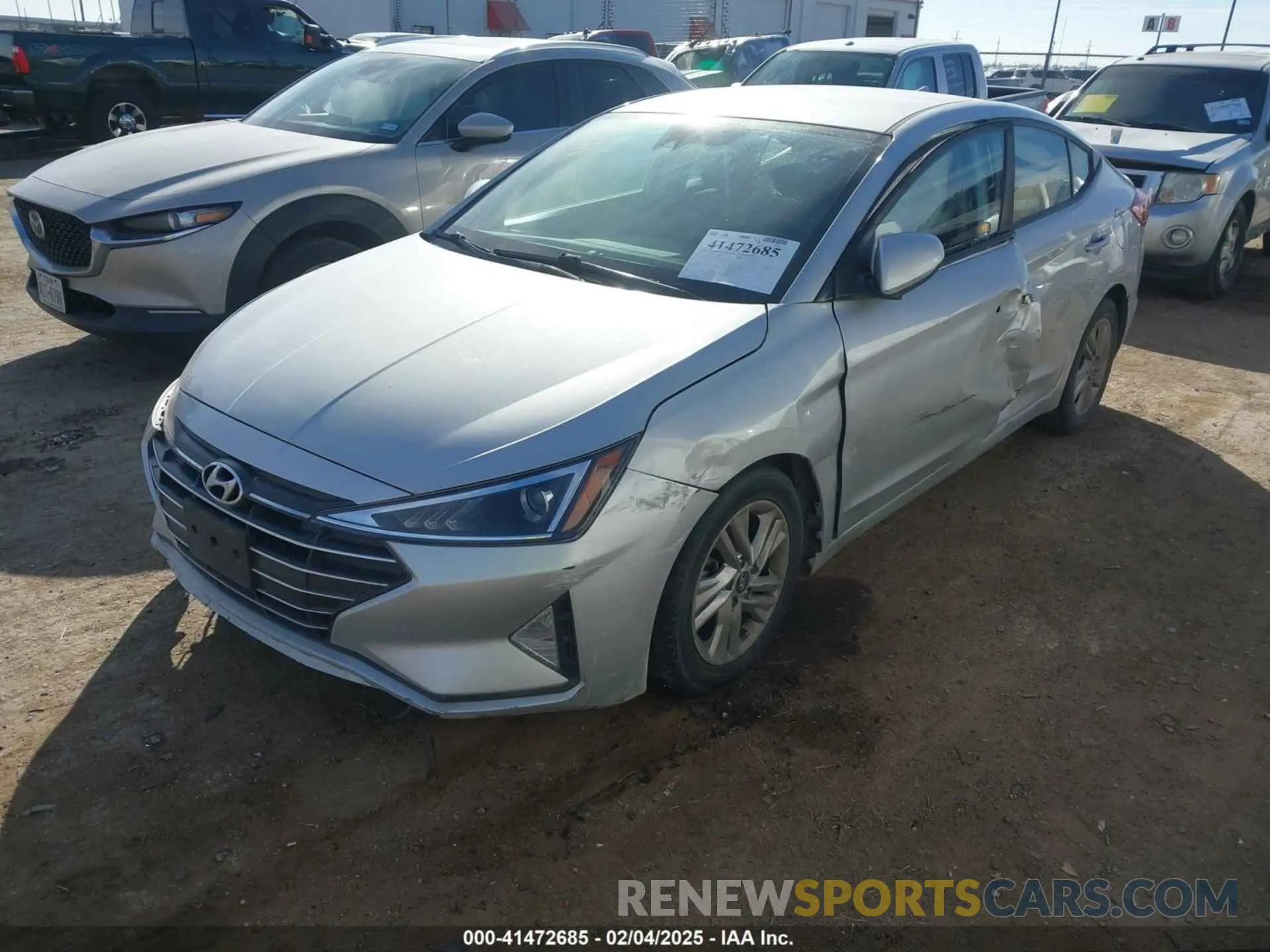 2 Photograph of a damaged car 5NPD84LF9LH506113 HYUNDAI ELANTRA 2020