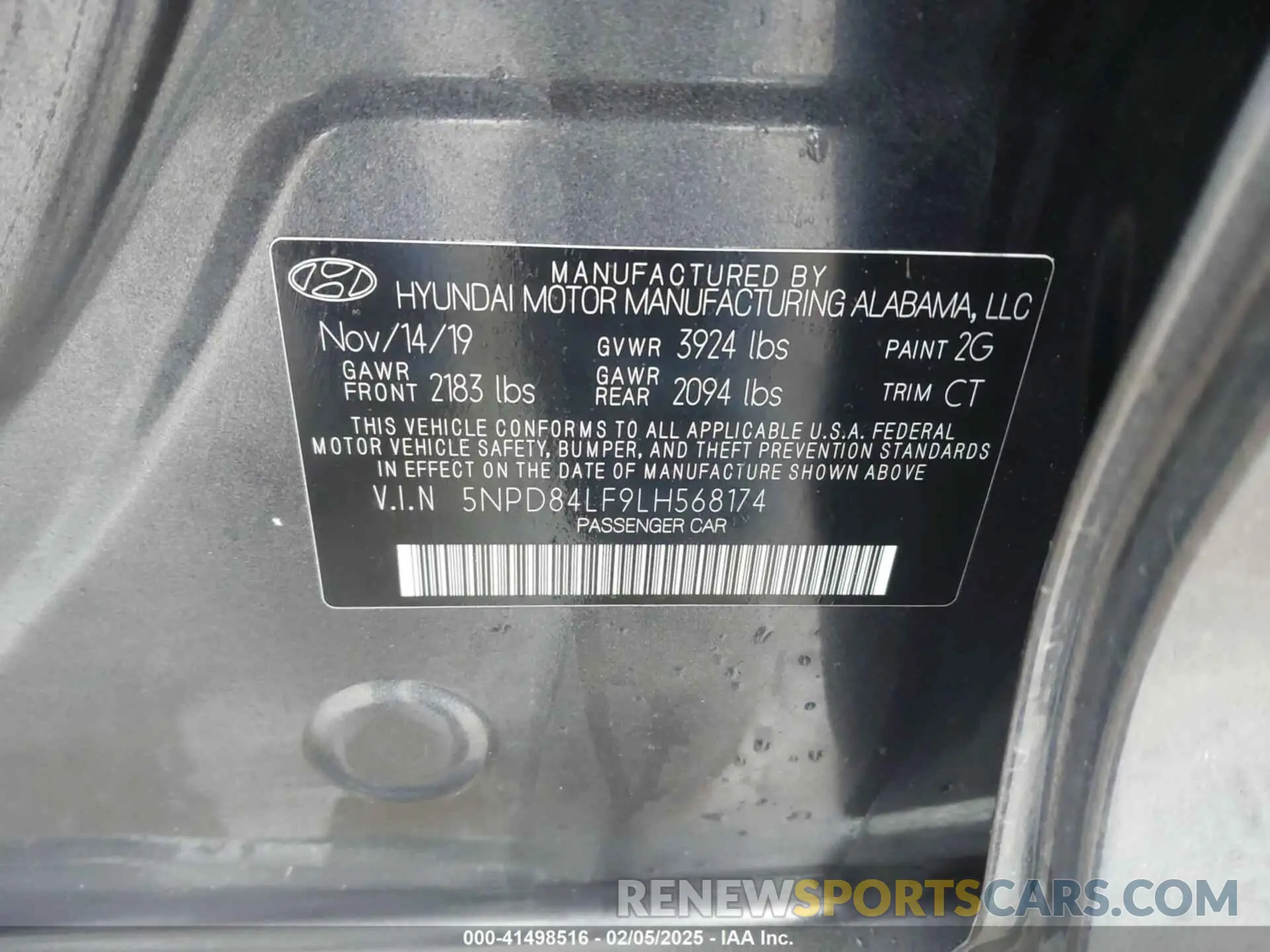 9 Photograph of a damaged car 5NPD84LF9LH568174 HYUNDAI ELANTRA 2020