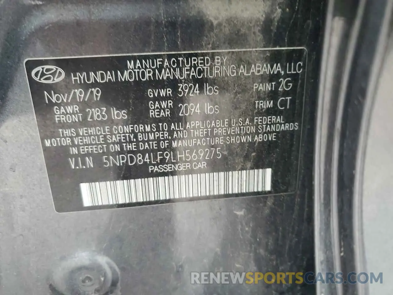 12 Photograph of a damaged car 5NPD84LF9LH569275 HYUNDAI ELANTRA 2020