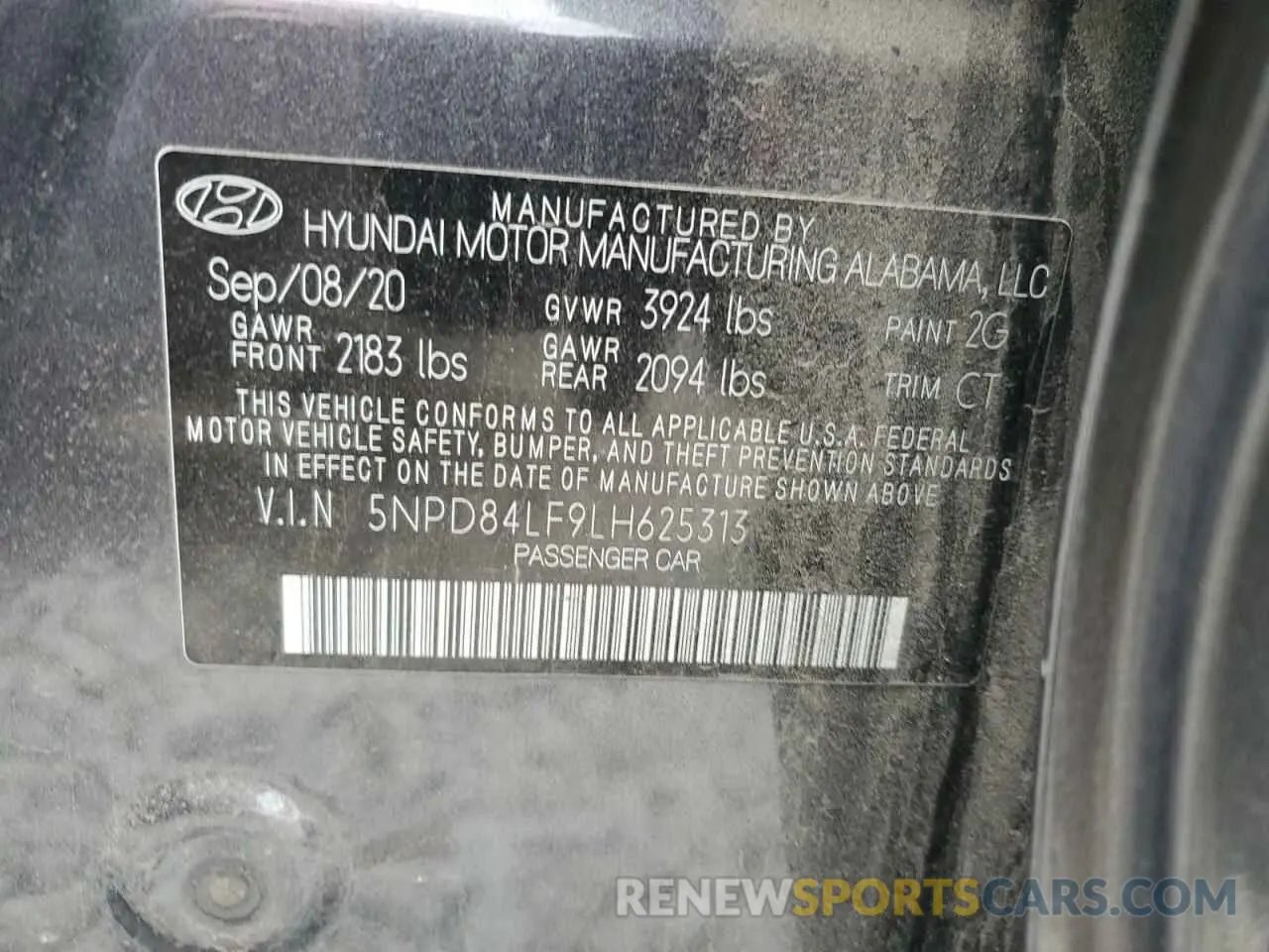 13 Photograph of a damaged car 5NPD84LF9LH625313 HYUNDAI ELANTRA 2020