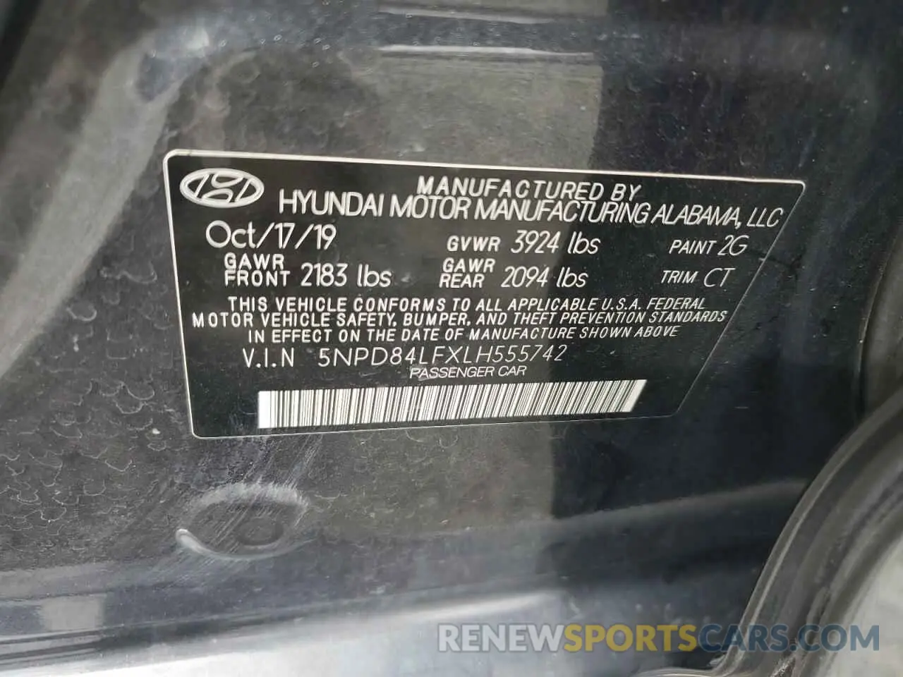 15 Photograph of a damaged car 5NPD84LFXLH555742 HYUNDAI ELANTRA 2020