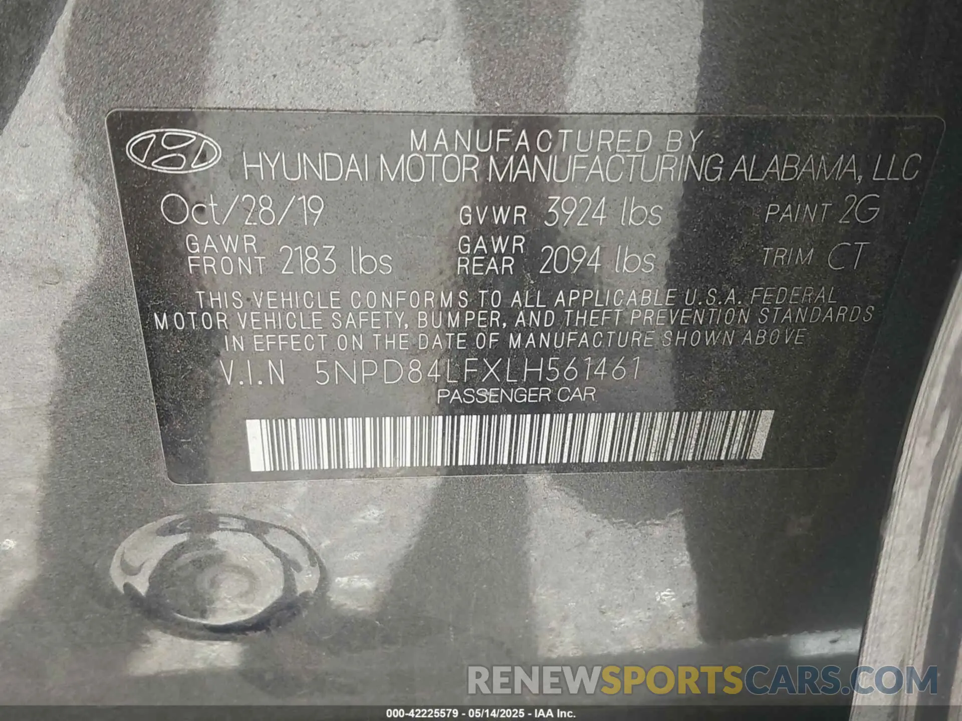 9 Photograph of a damaged car 5NPD84LFXLH561461 HYUNDAI ELANTRA 2020