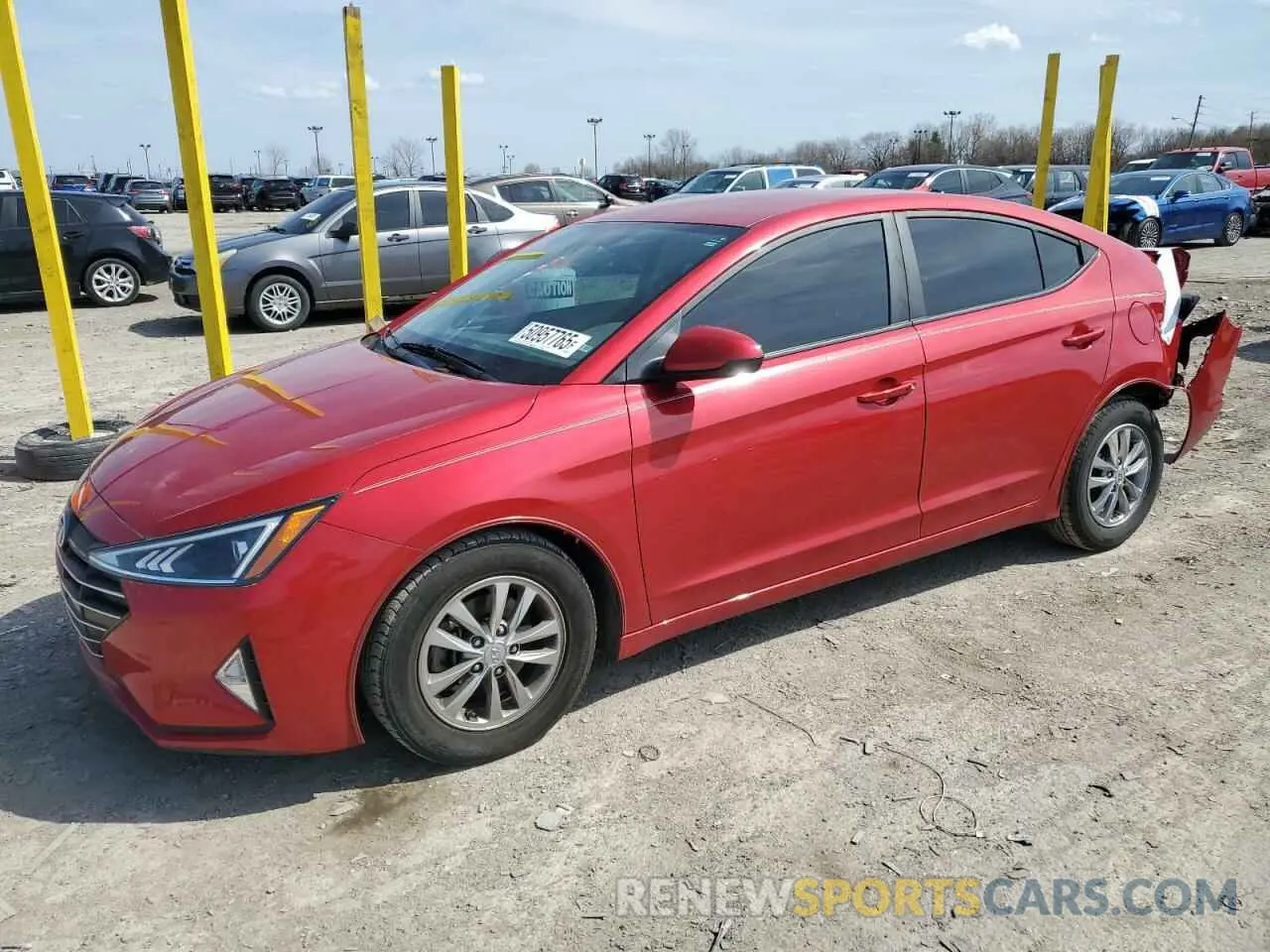 1 Photograph of a damaged car 5NPD94LA7LH601786 HYUNDAI ELANTRA 2020