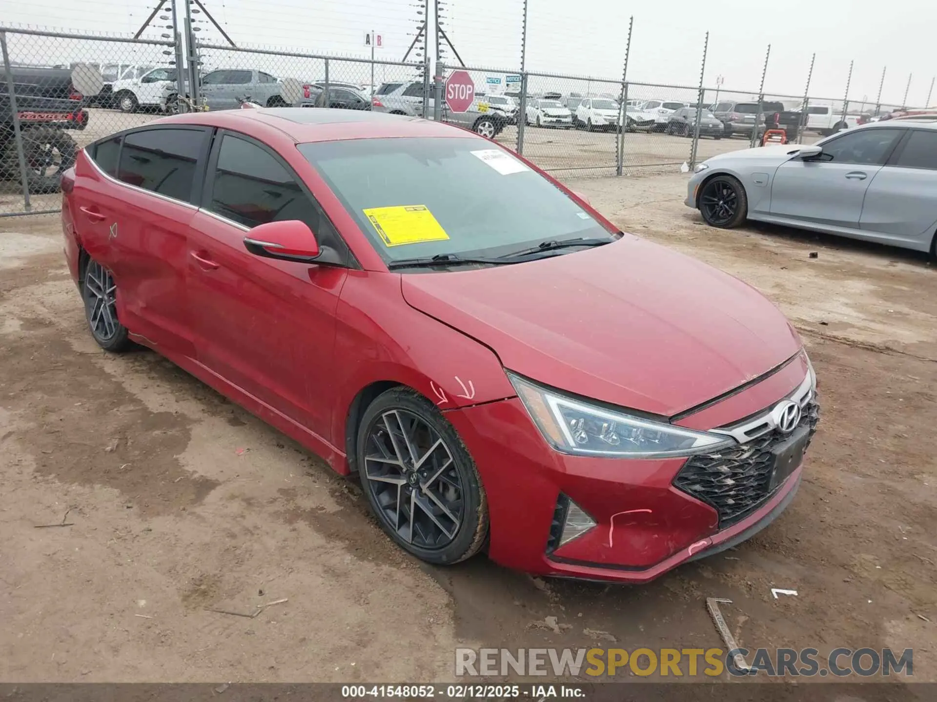 1 Photograph of a damaged car KMHD04LBXLU933693 HYUNDAI ELANTRA 2020