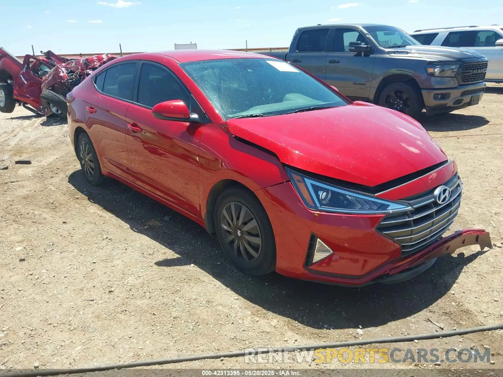 1 Photograph of a damaged car KMHD74LF0LU091896 HYUNDAI ELANTRA 2020