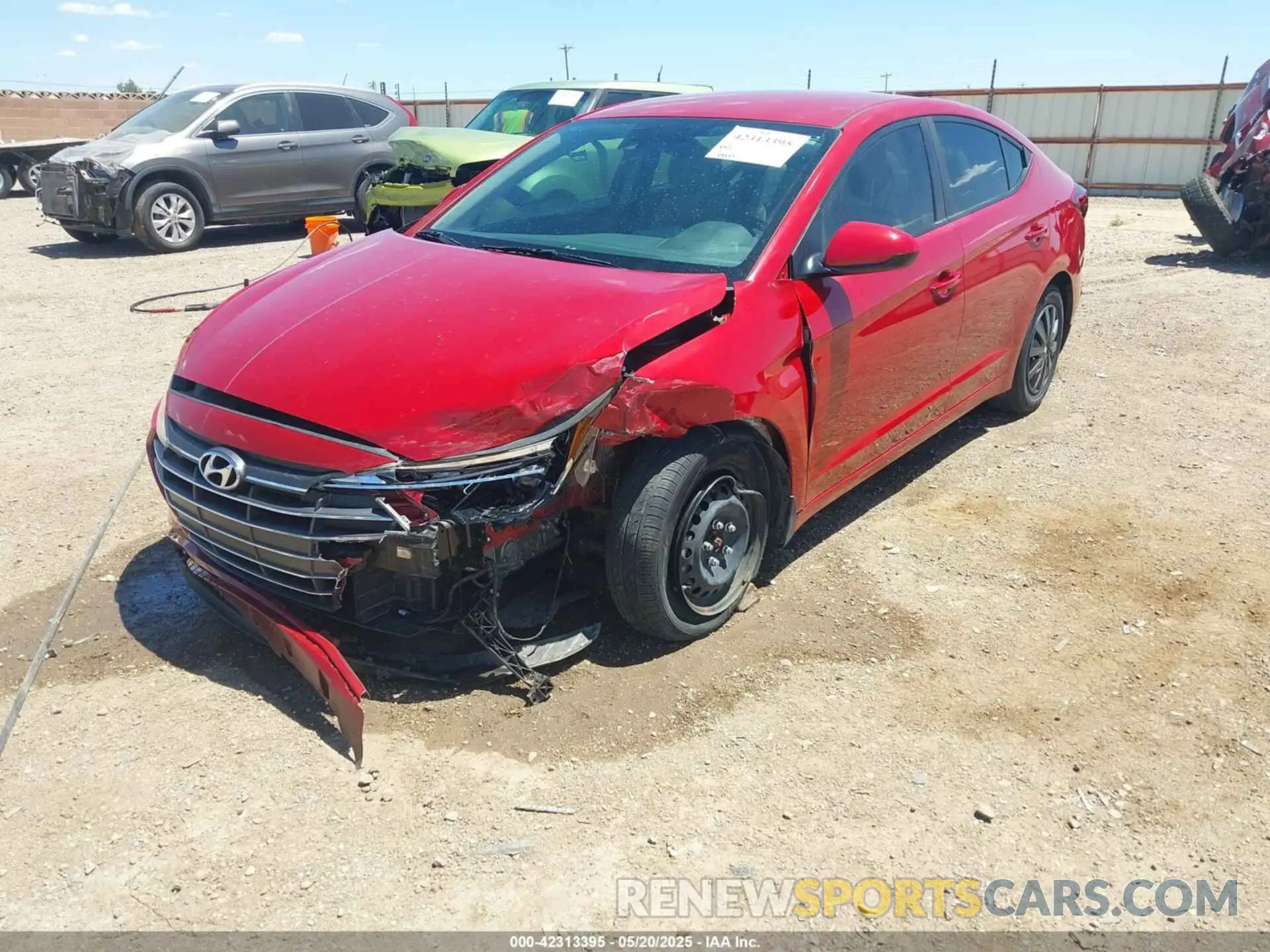 2 Photograph of a damaged car KMHD74LF0LU091896 HYUNDAI ELANTRA 2020