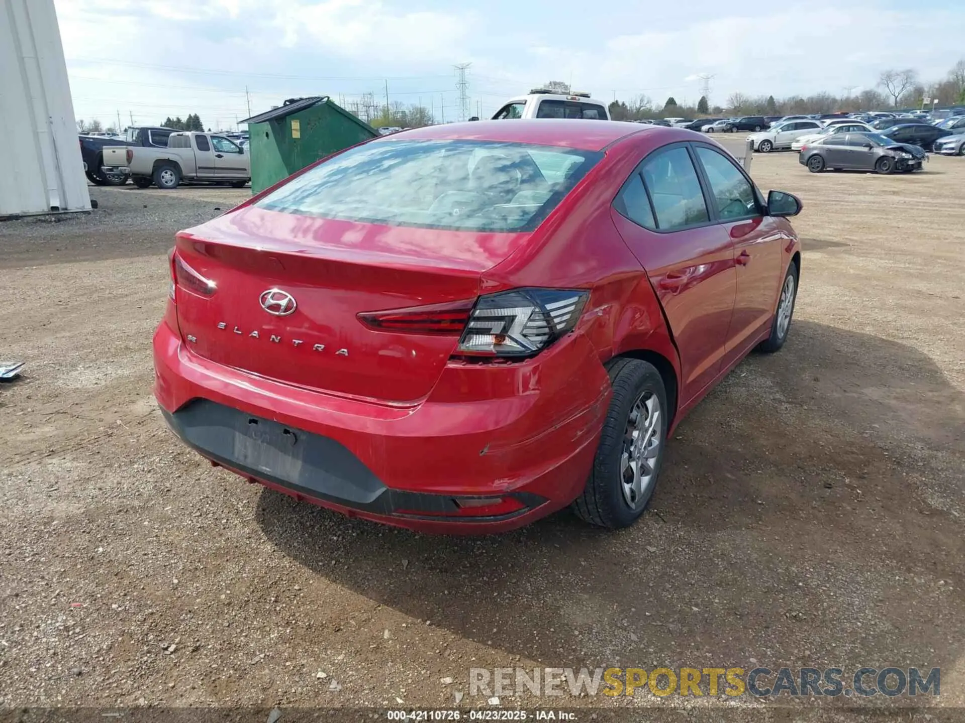 4 Photograph of a damaged car KMHD74LF3LU074395 HYUNDAI ELANTRA 2020